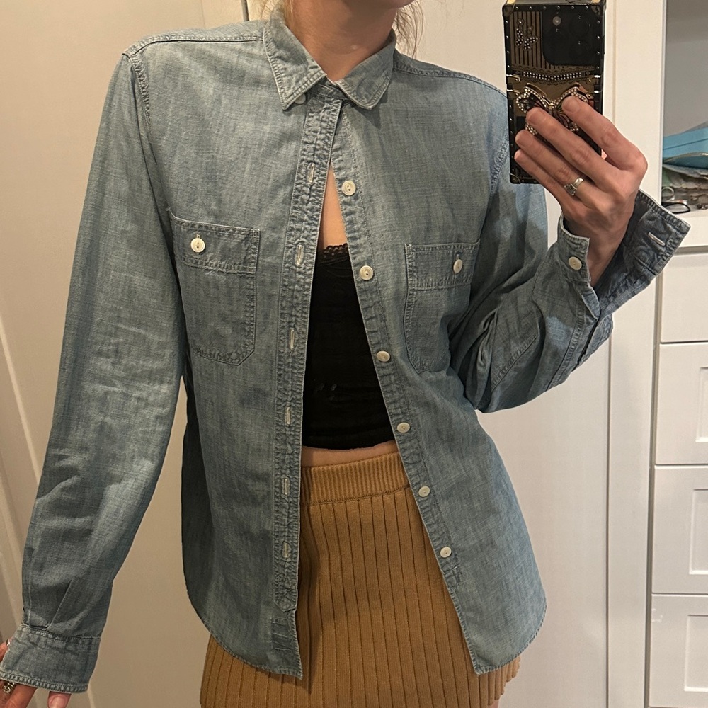 Denim Button-Up Shirt